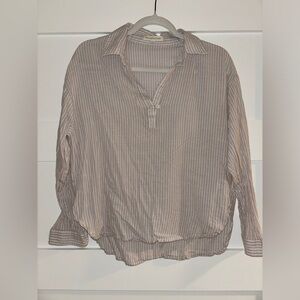 Elegant Striped Button Down Shirt